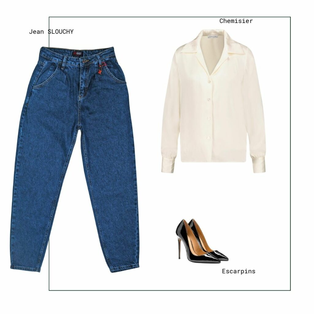 idée de look en jean slouchy